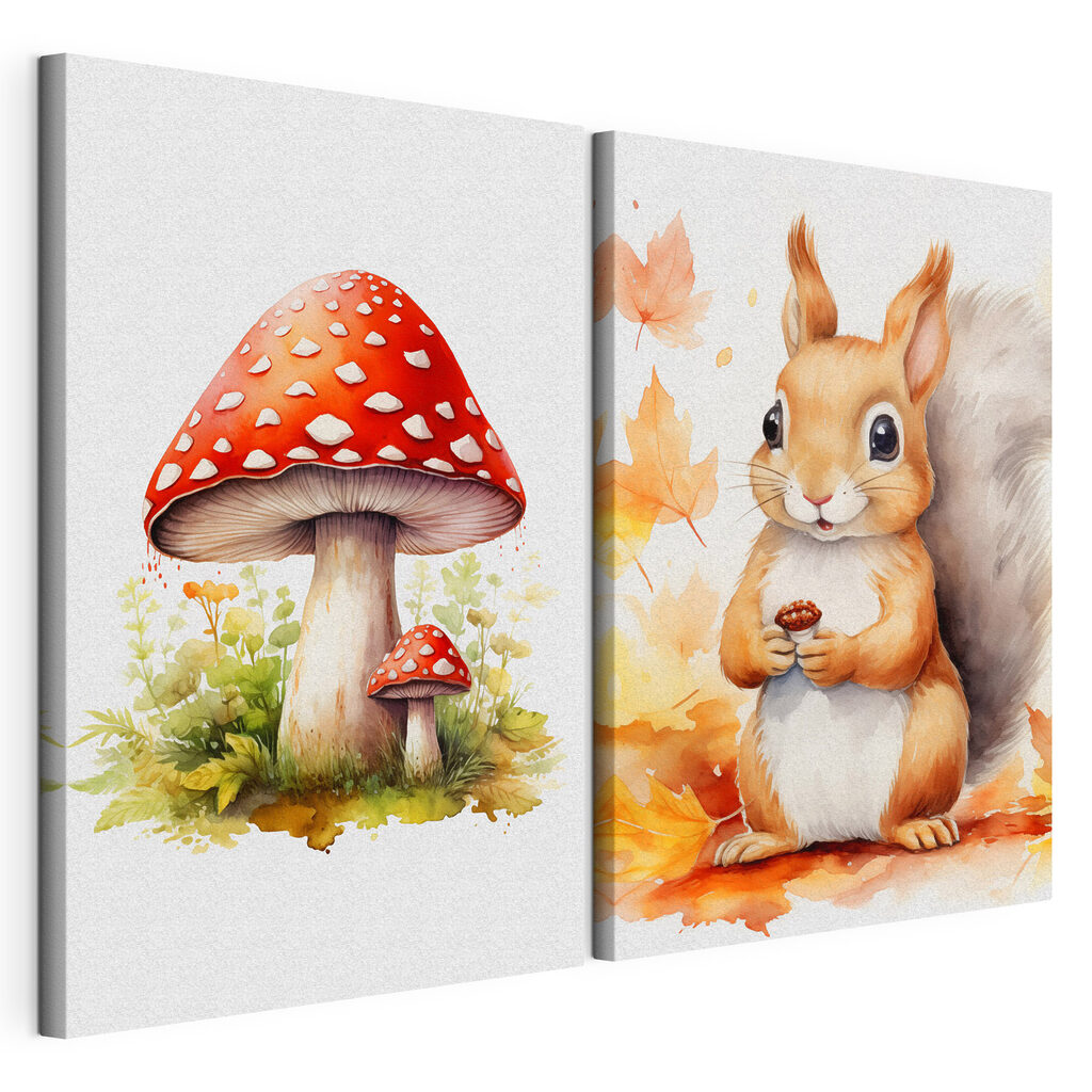 Écureuil et champignon — vue du produit