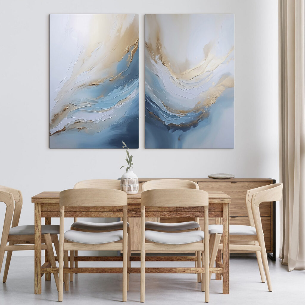 Lumière sur les vagues dans un intérieur