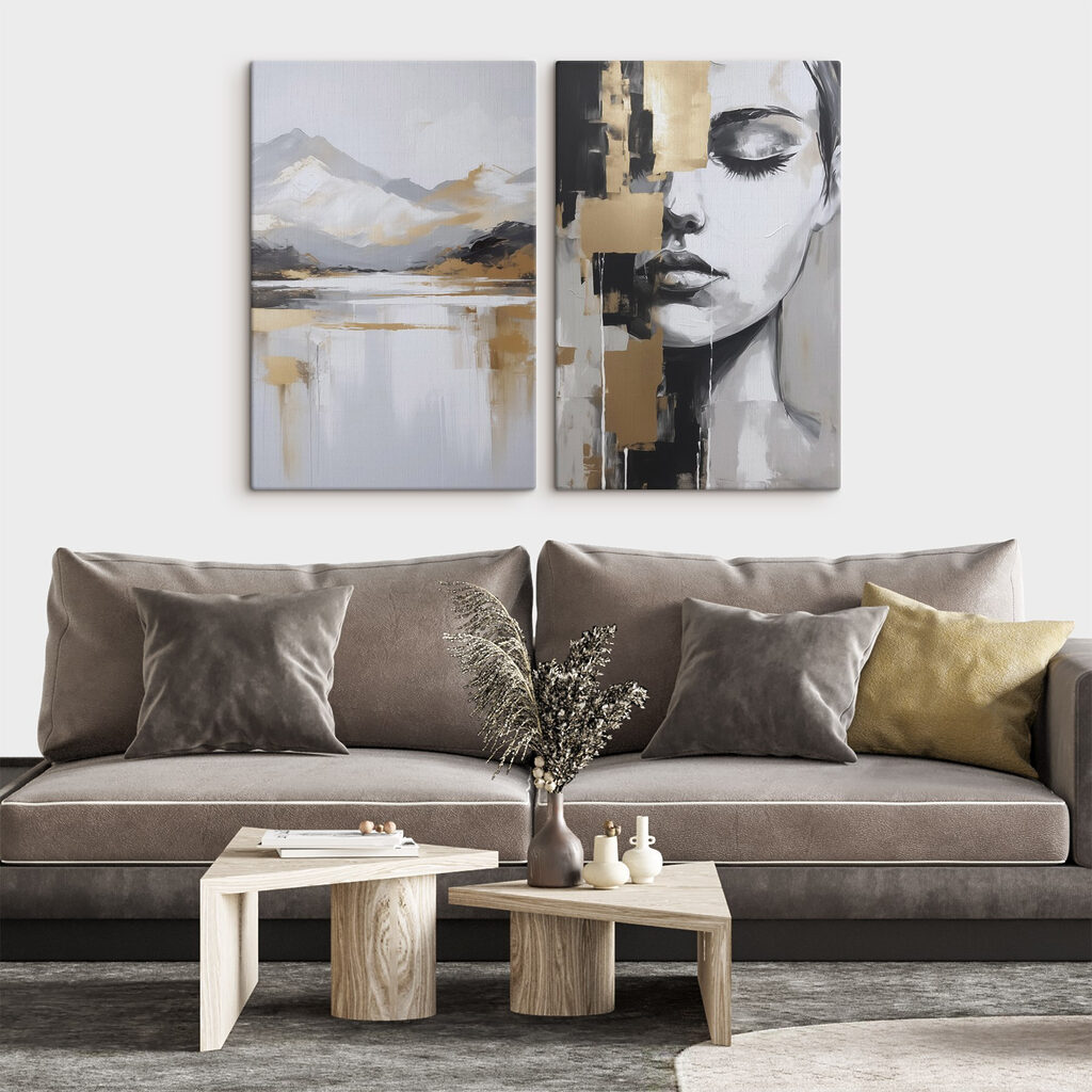 Regard sur le lac dans un intérieur