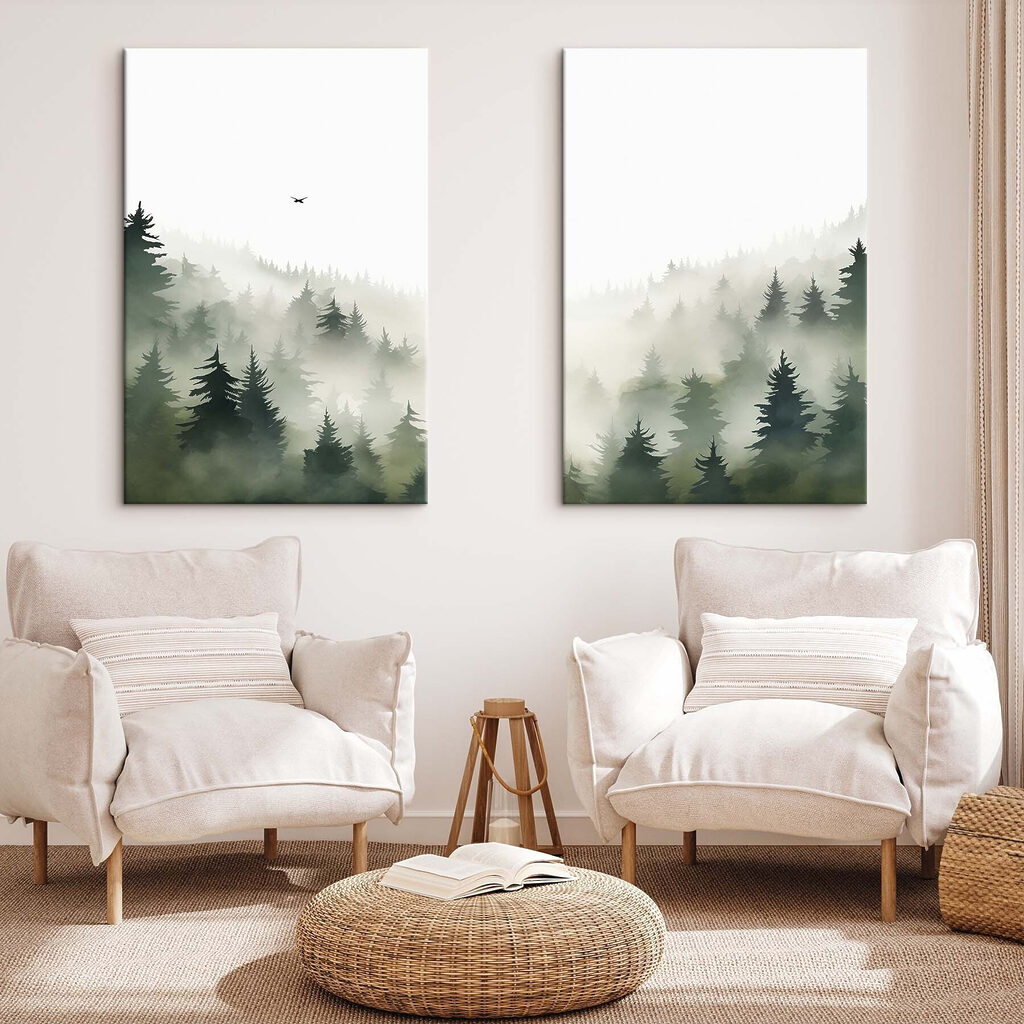 Survol de la forêt dans un intérieur
