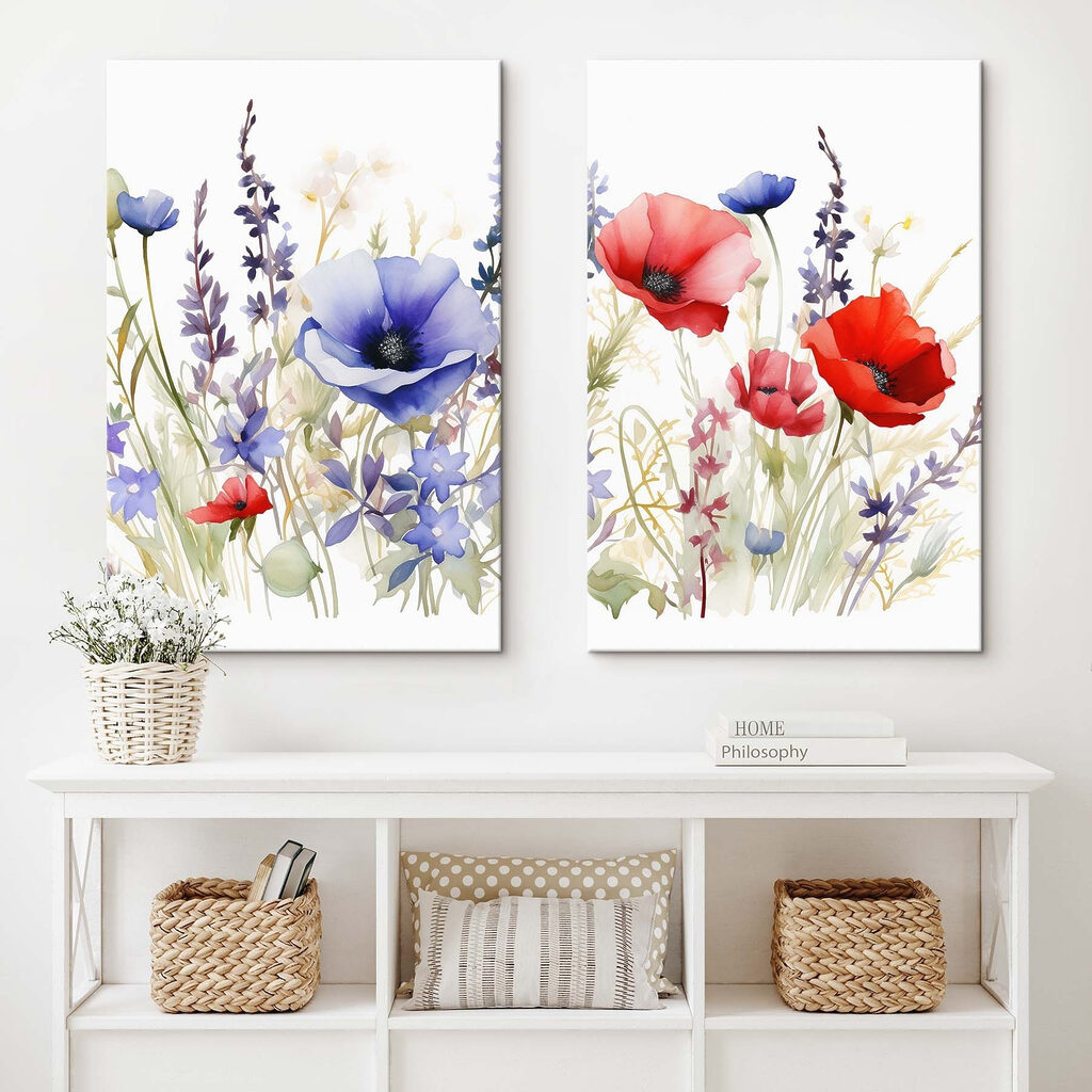 Fleurs en liberté dans un intérieur