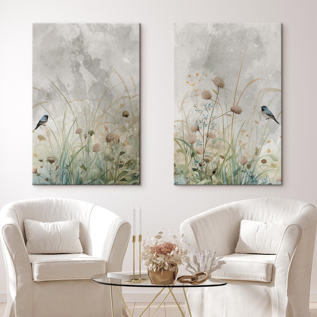 Petit oiseau des prés dans un intérieur