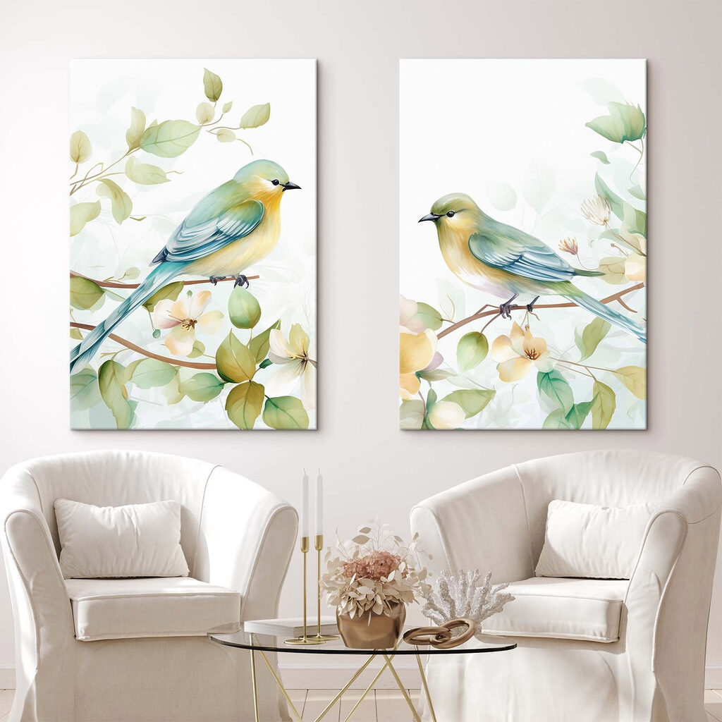 Oiseaux sur la branche — intérieur 2