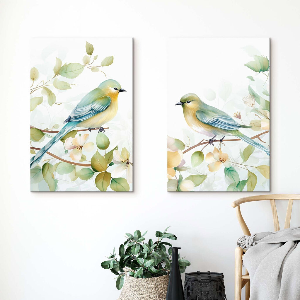 Oiseaux sur la branche — intérieur 1
