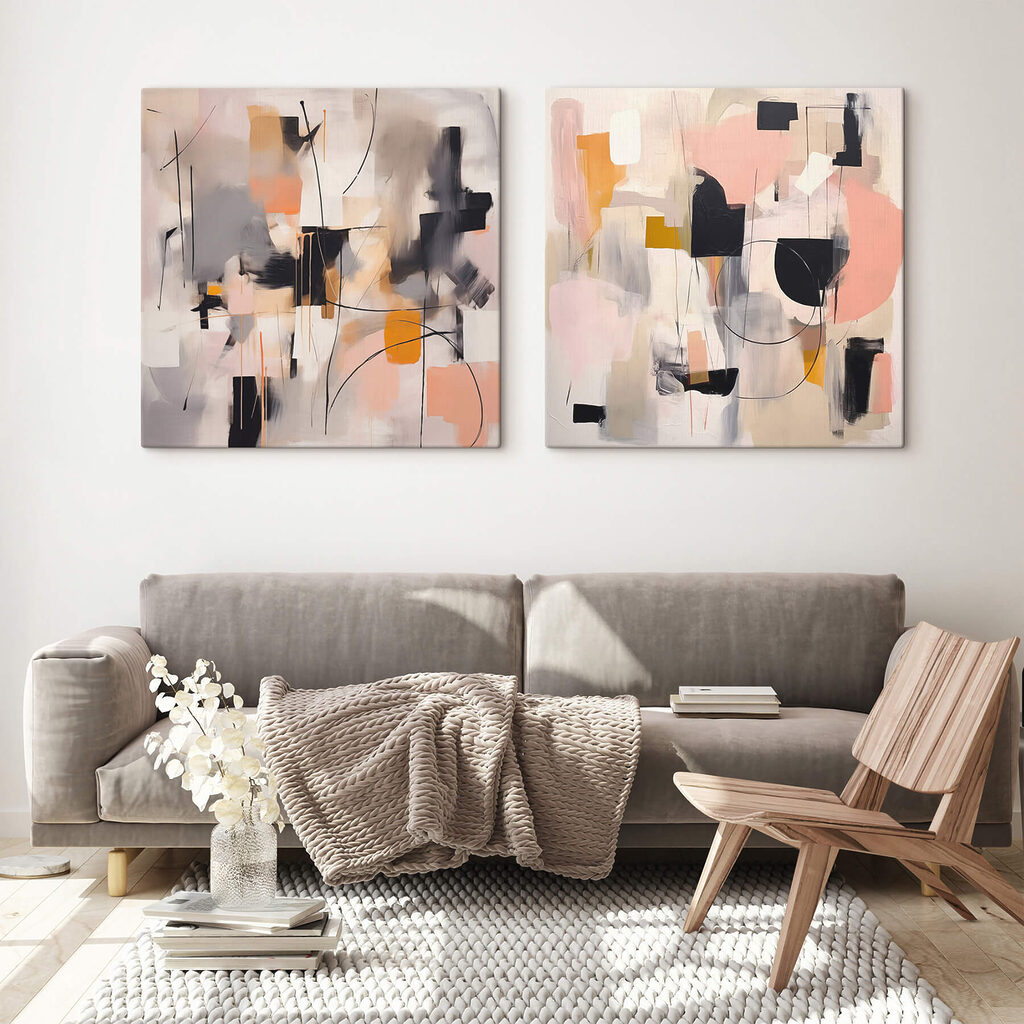 Composition rose et noire — intérieur 1