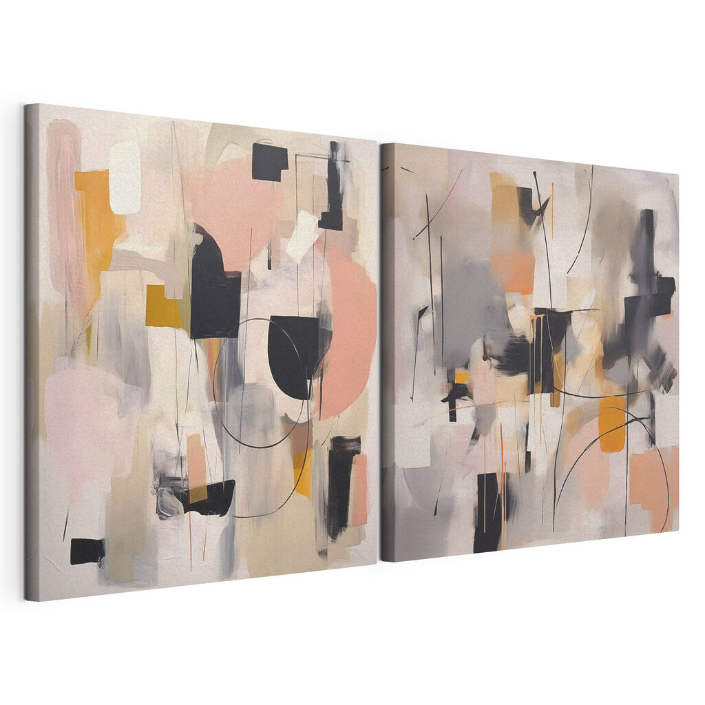 Composition rose et noire — vue du produit