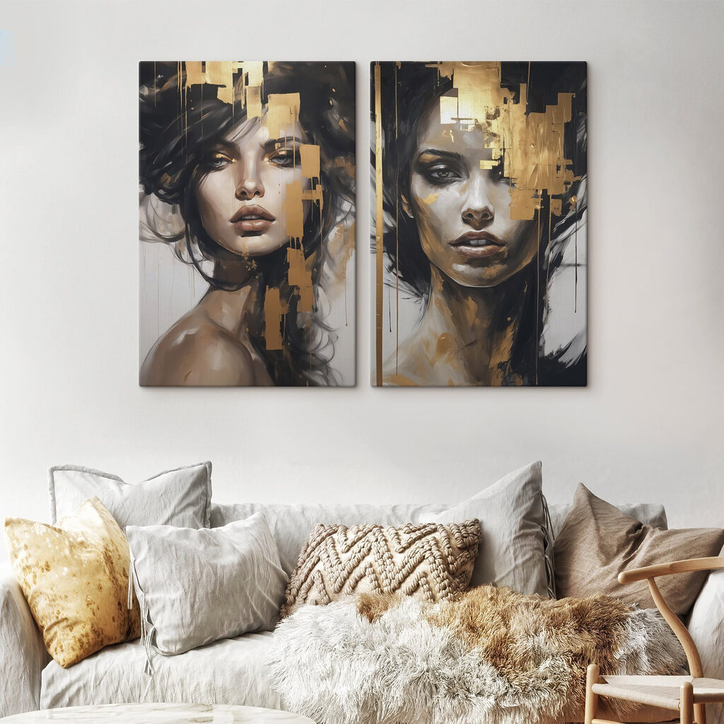 Visage aux reflets d’or — intérieur 1