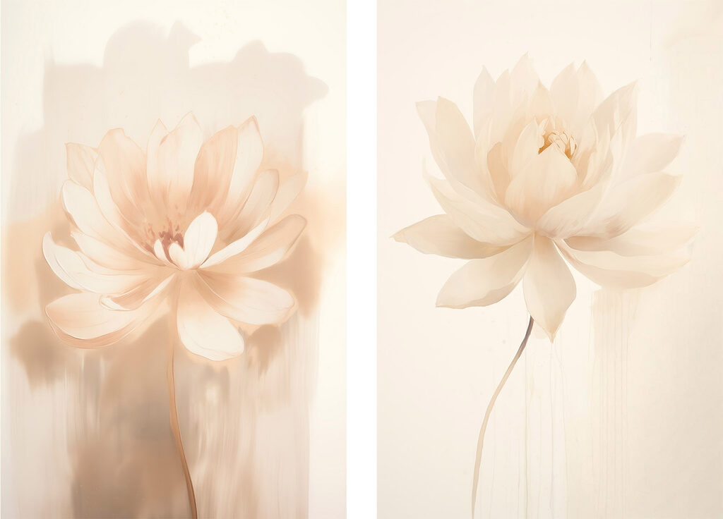 Grande fleur isolée — motif complet