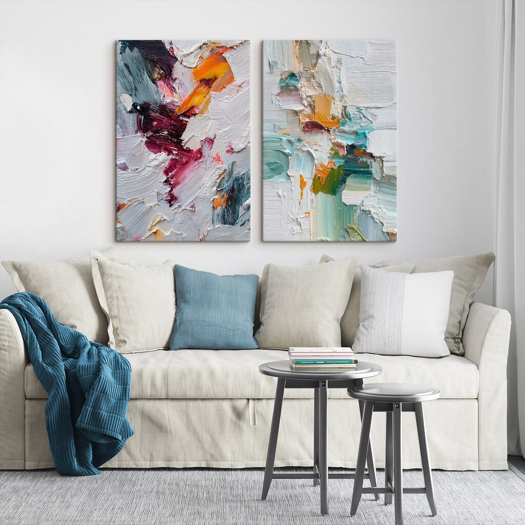 Couleur en touches épaisses dans un intérieur