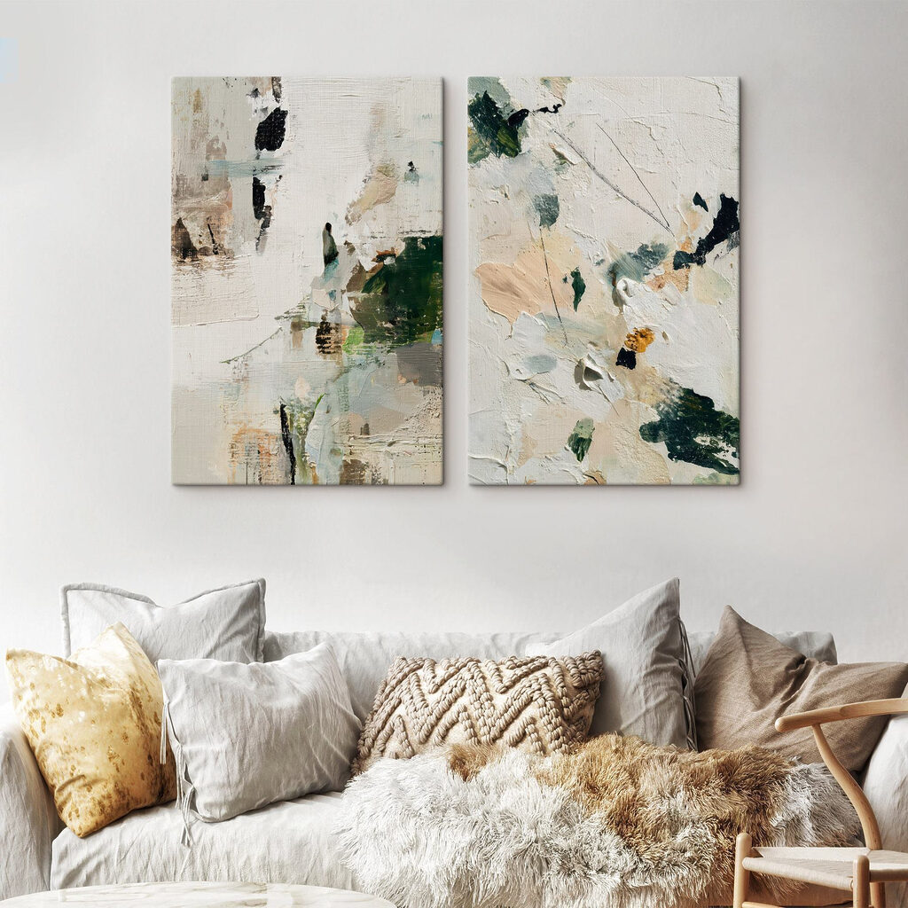 Traces vertes dans un intérieur