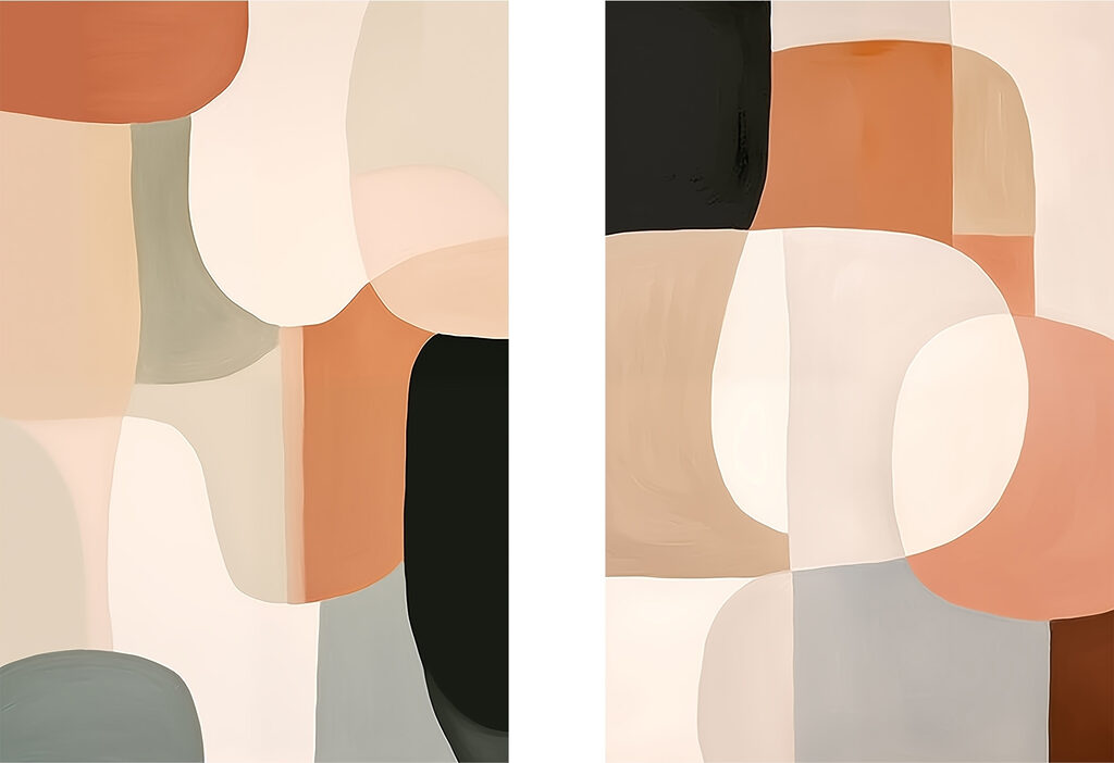 Formes aux tons apaisants — motif complet