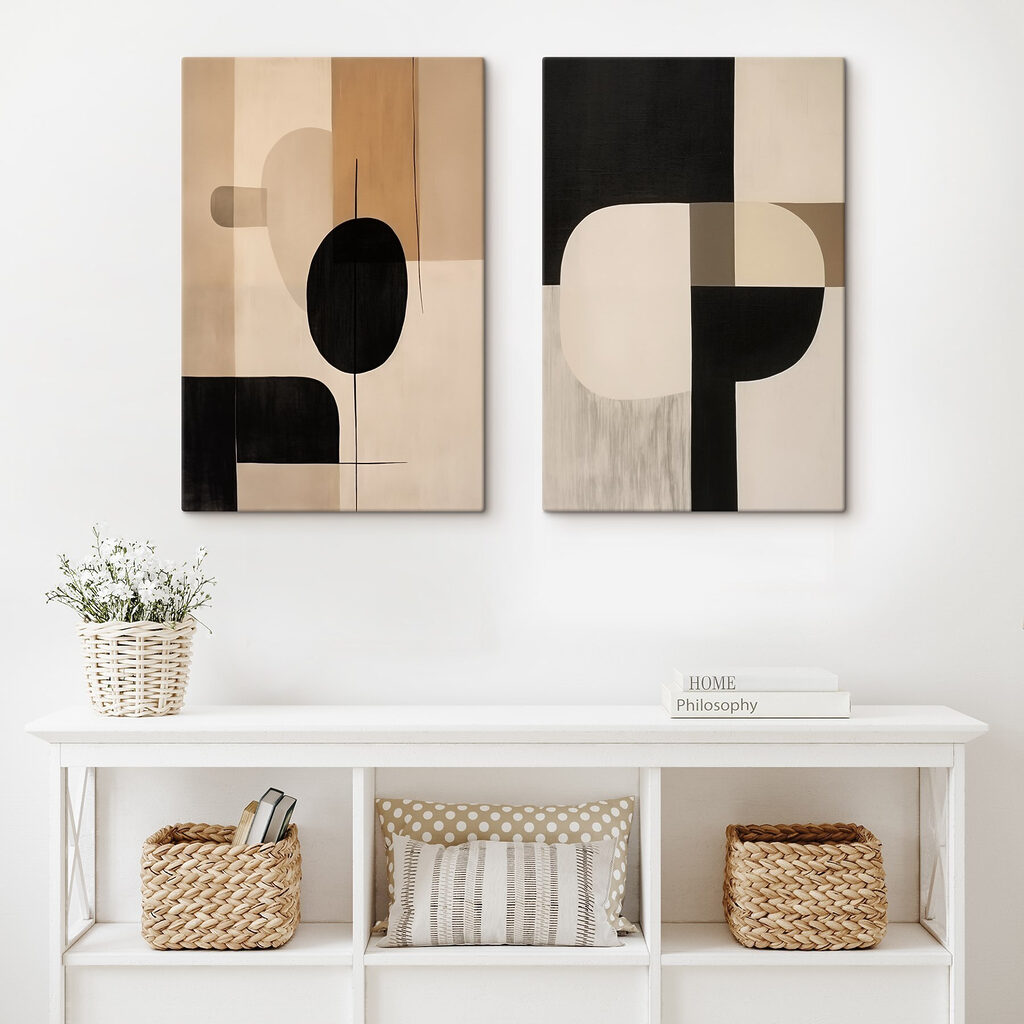 Harmonie noir et beige — intérieur 1