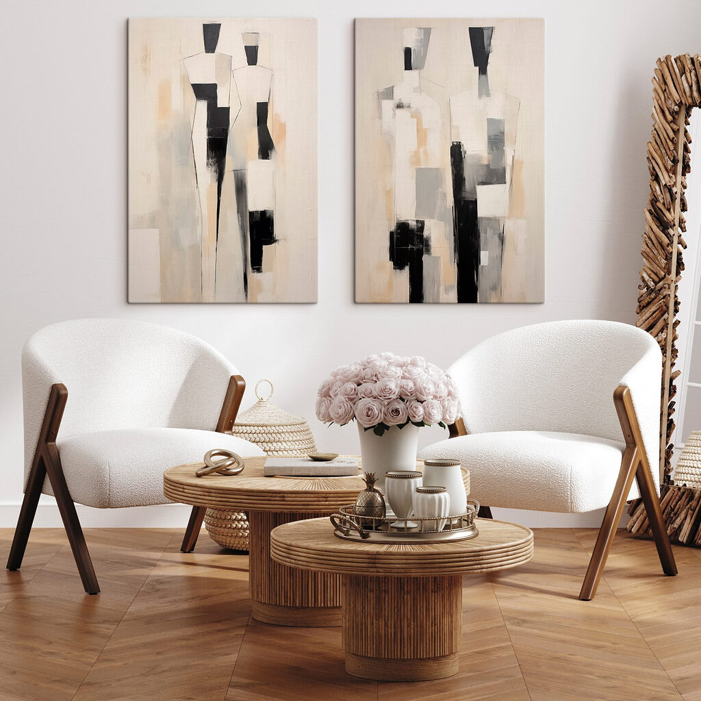Figures peintes dans un intérieur