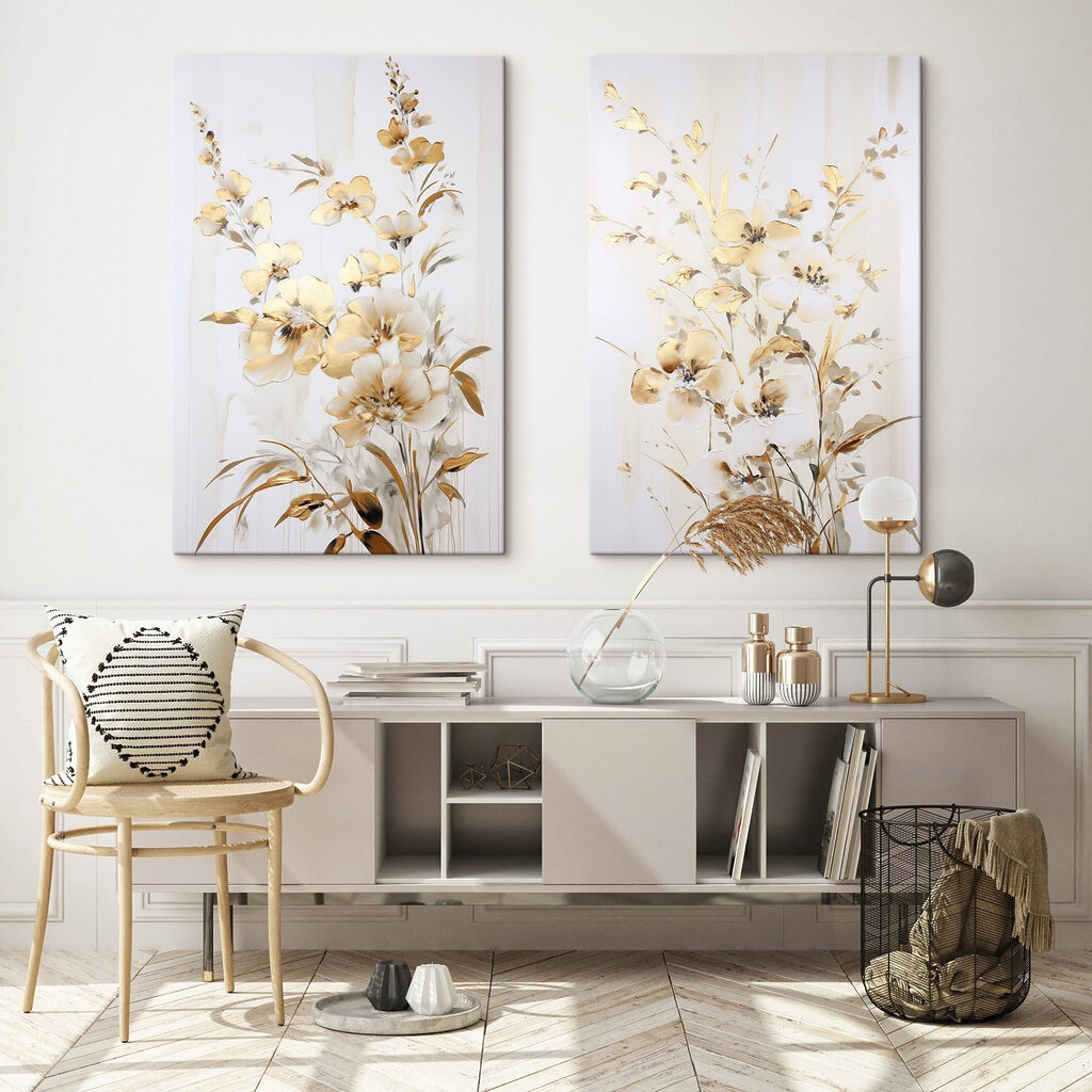 Fleurs dorées — intérieur 1