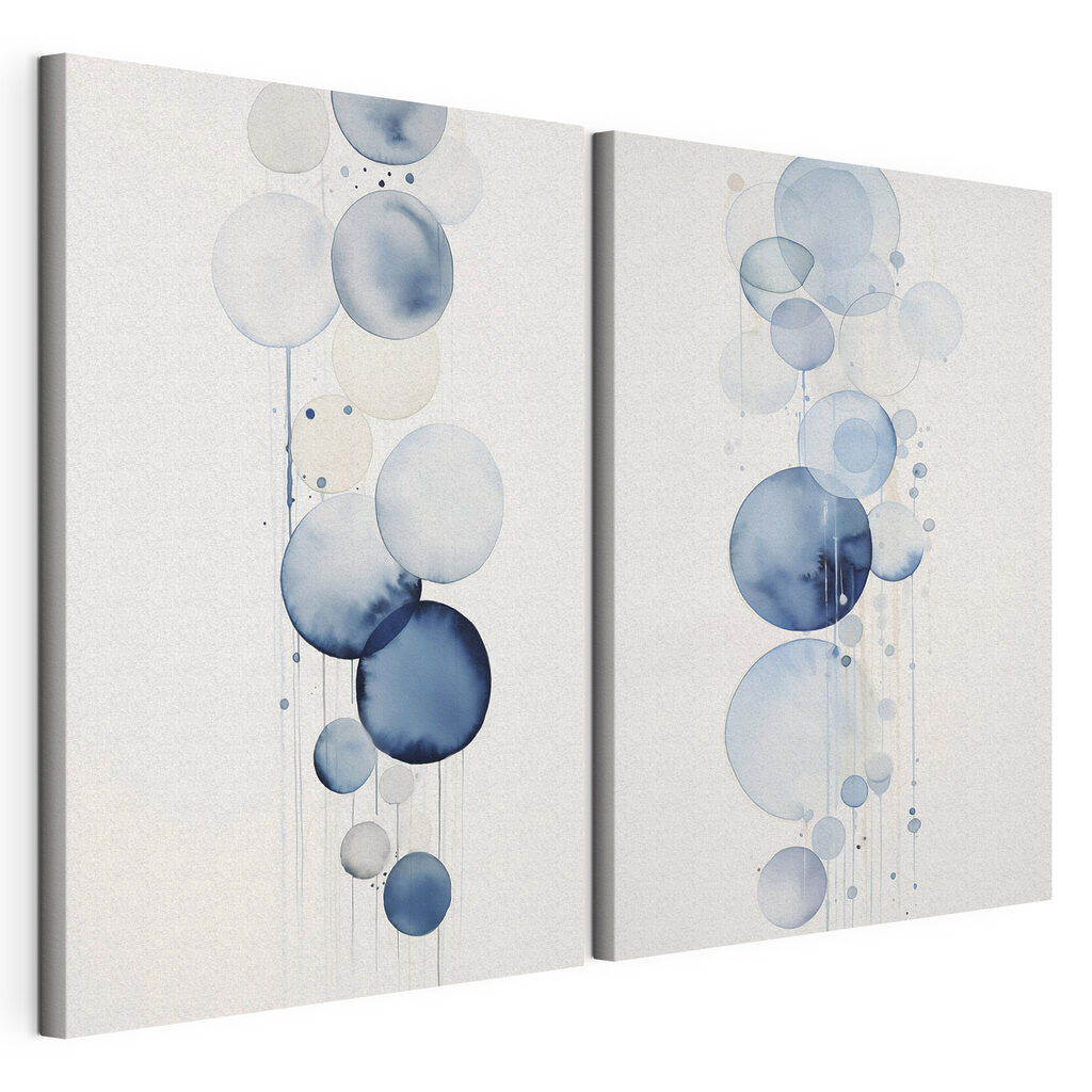 Cercles bleus à l’aquarelle — vue du produit