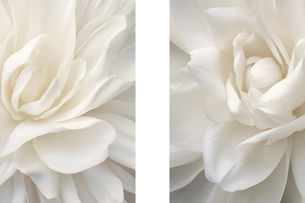 Pétales blancs — motif complet