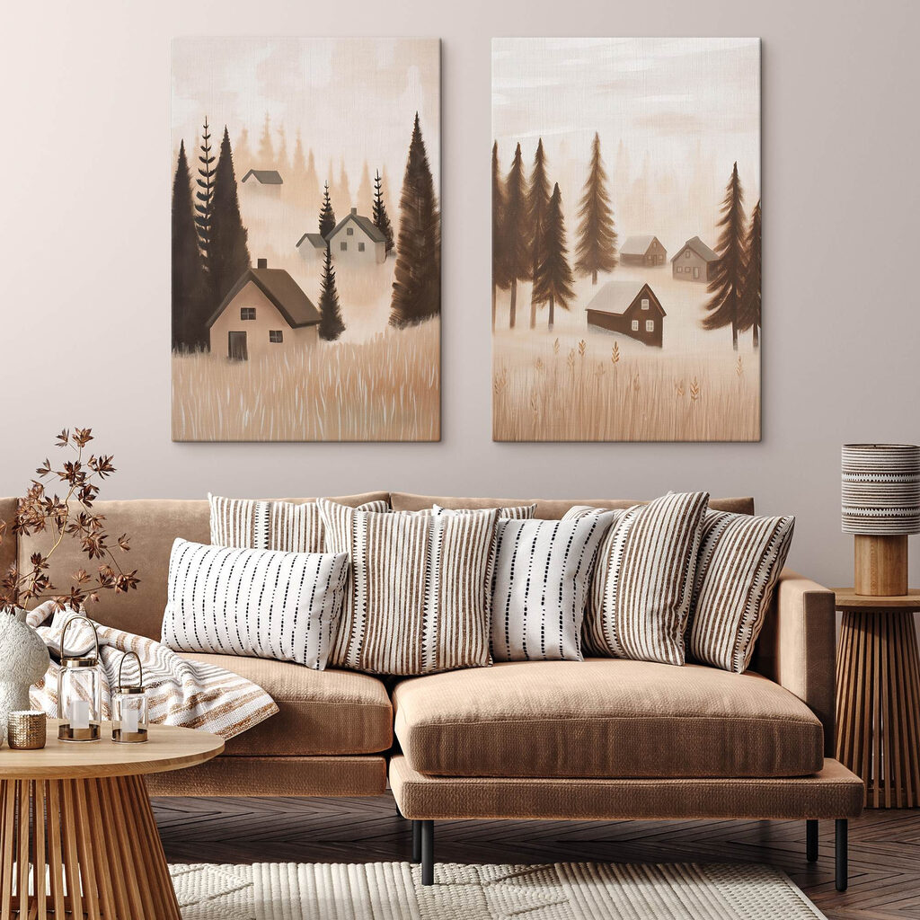 Village dans la brume — intérieur 1