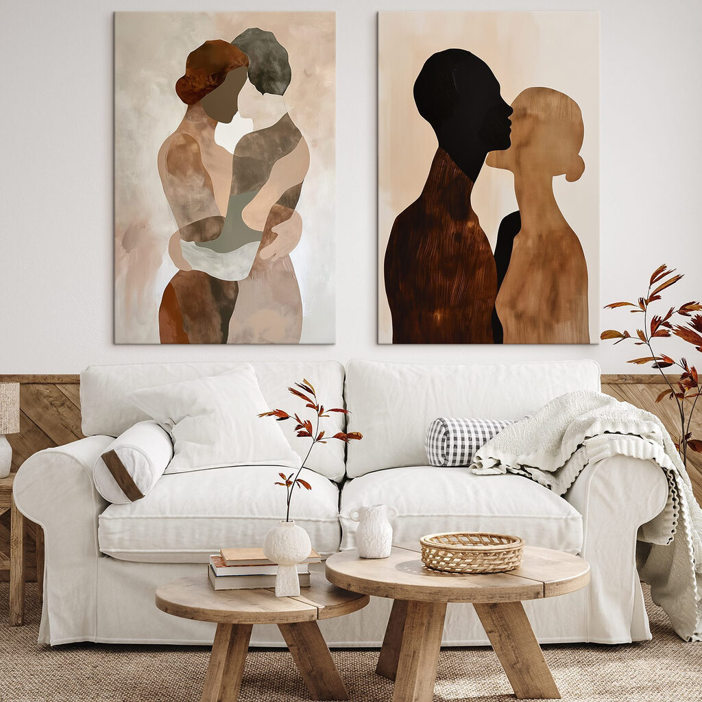 Côte à côte dans un intérieur
