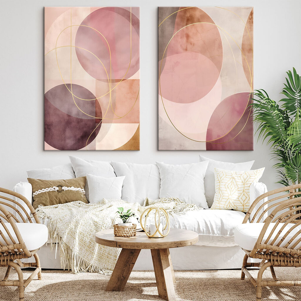 Couches arrondies dans un intérieur