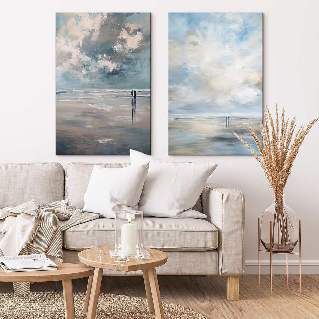 Réunis sur le rivage dans un intérieur
