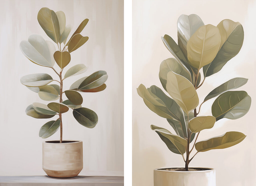 Plante aux larges feuilles — motif complet
