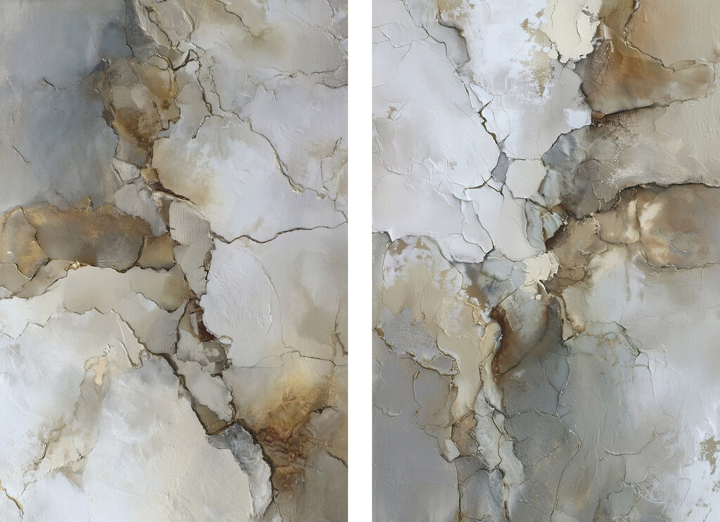 Craquelures aux tons neutres — motif complet