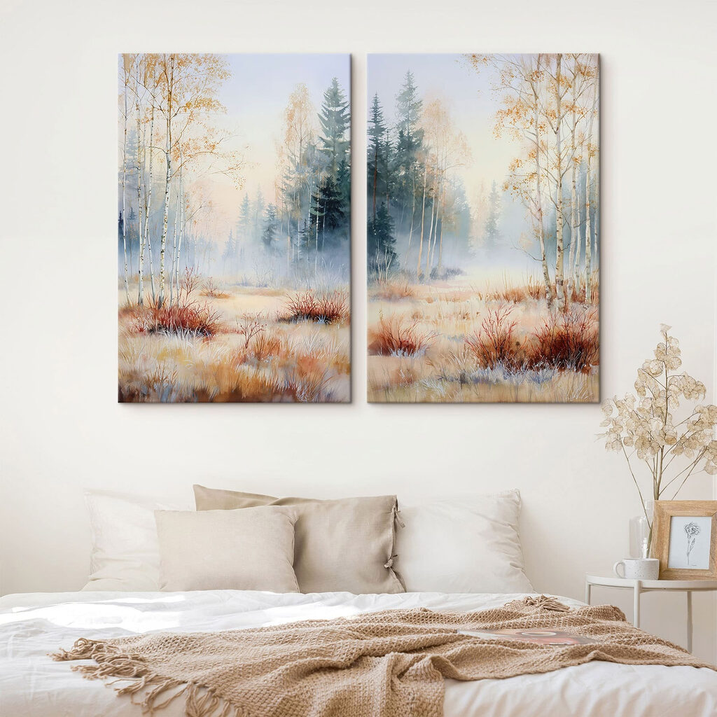Sentier en forêt d’automne dans un intérieur