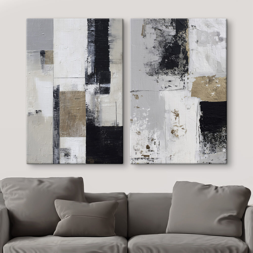 Noir face au blanc dans un intérieur