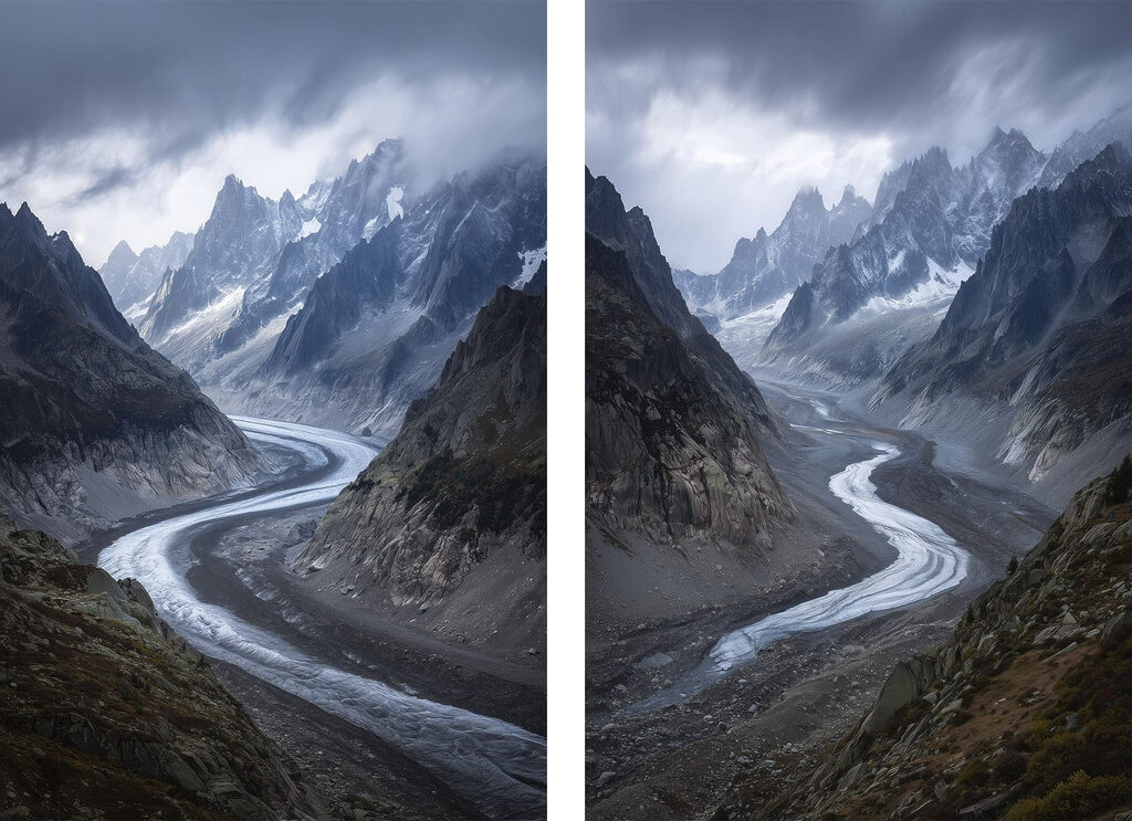 Fleuve de glace — motif complet