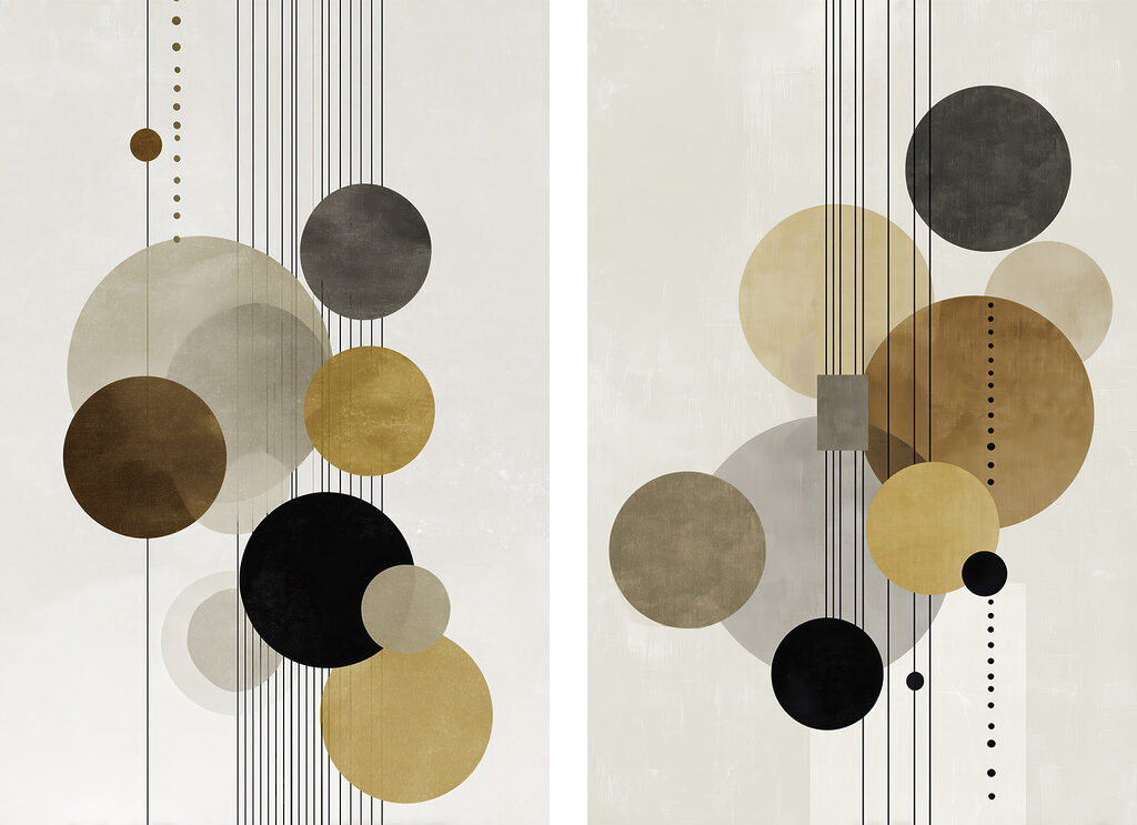 Cercles et pointillés — motif complet