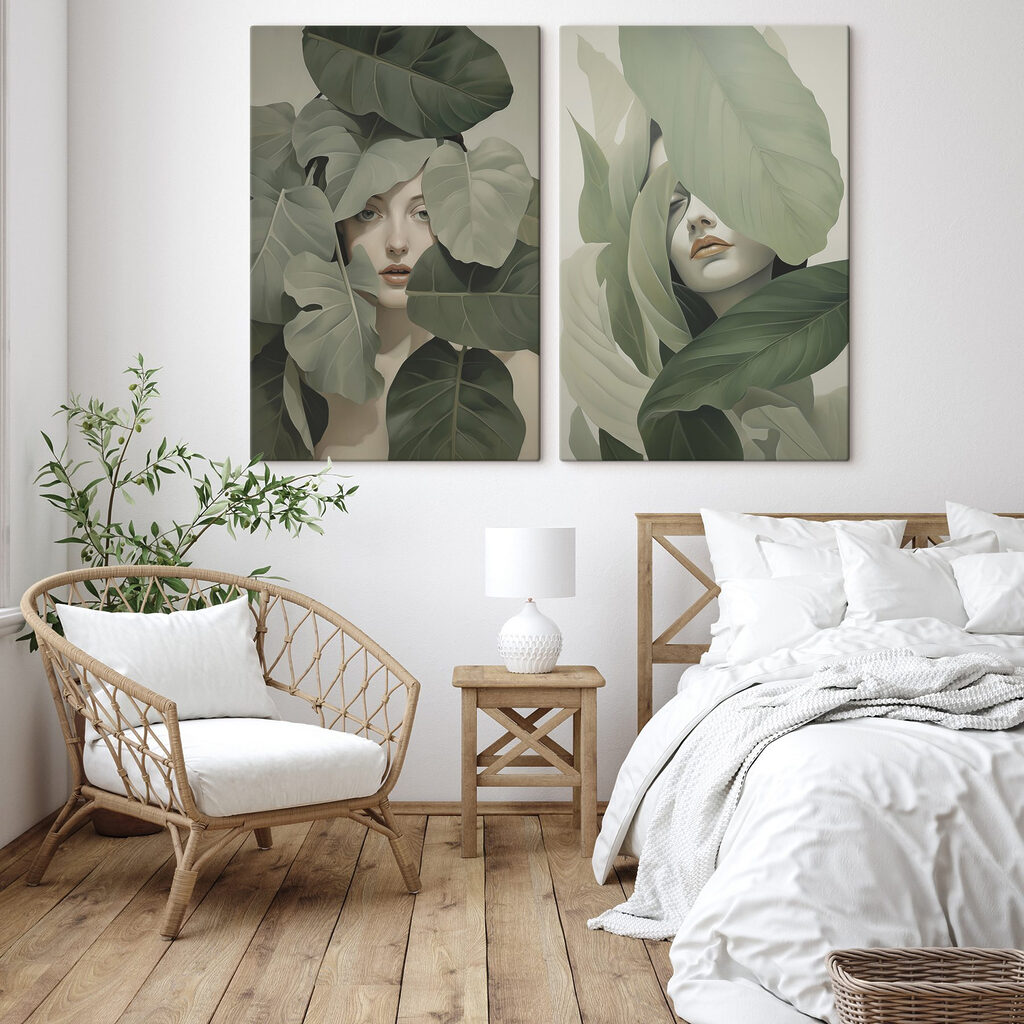 Visage parmi les feuilles — intérieur 1