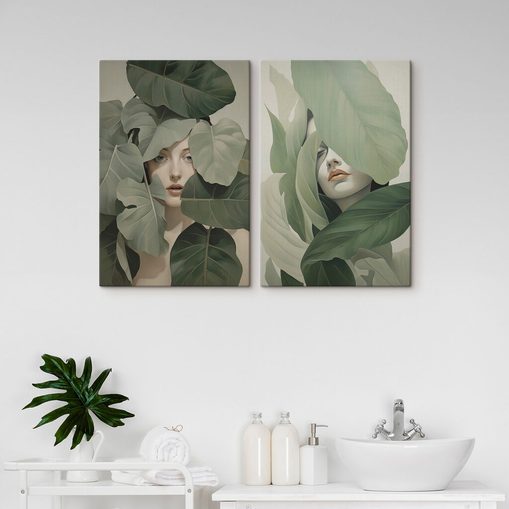 Visage parmi les feuilles — intérieur 2