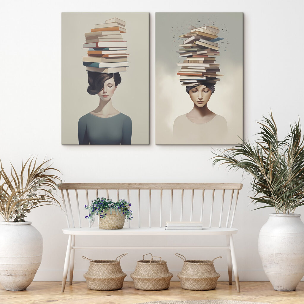 Histoires sur la tête dans un intérieur