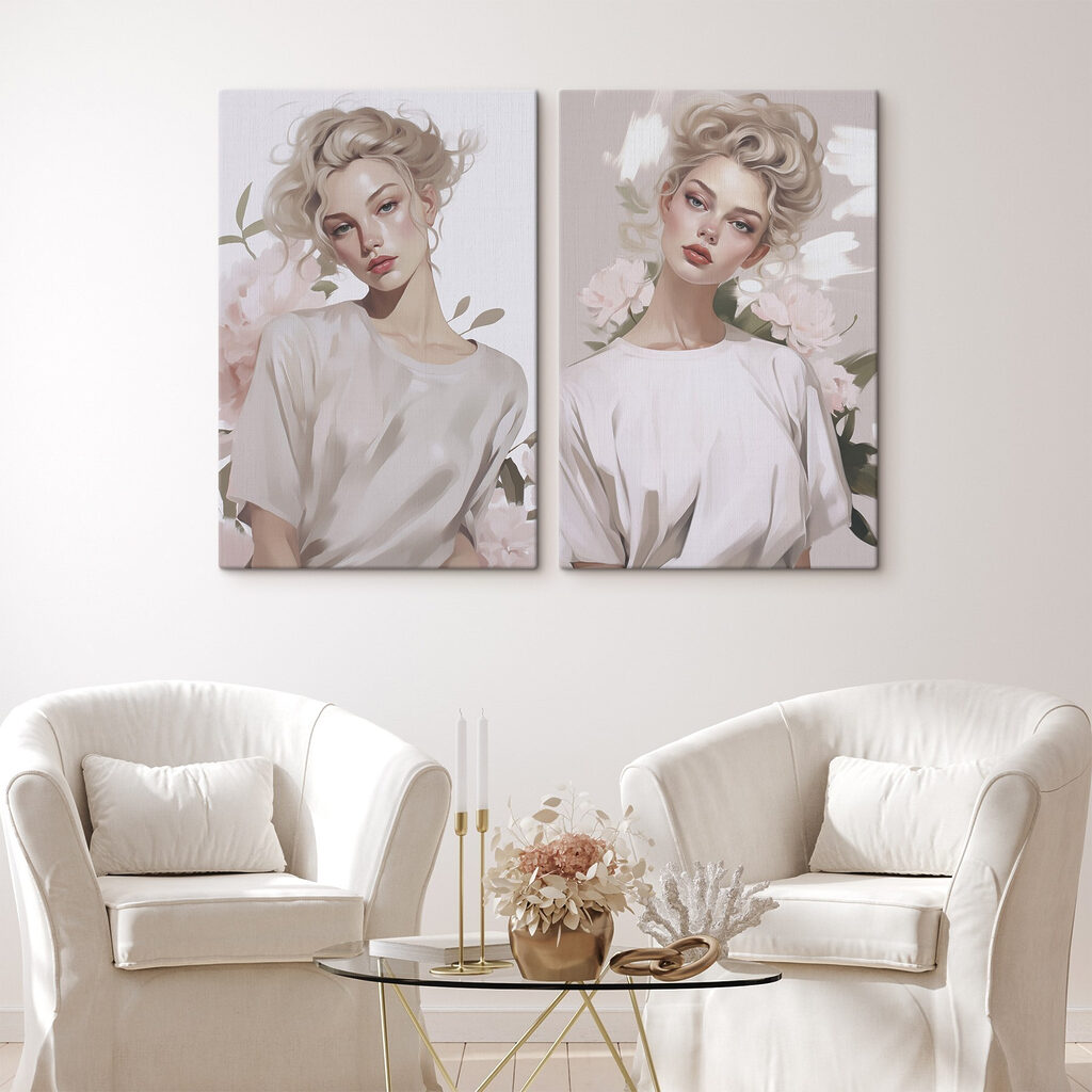 Portrait aux tons pastel — intérieur 1