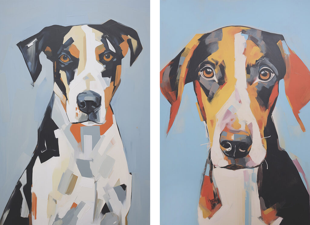 Portrait de chien — motif complet