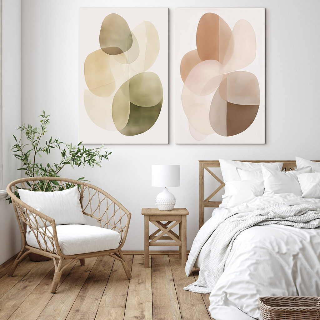 Formes rondes translucides dans un intérieur