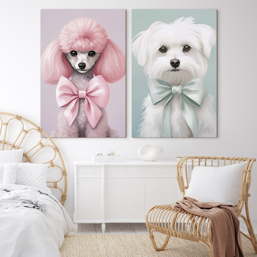 Chiens enrubannés — intérieur 2
