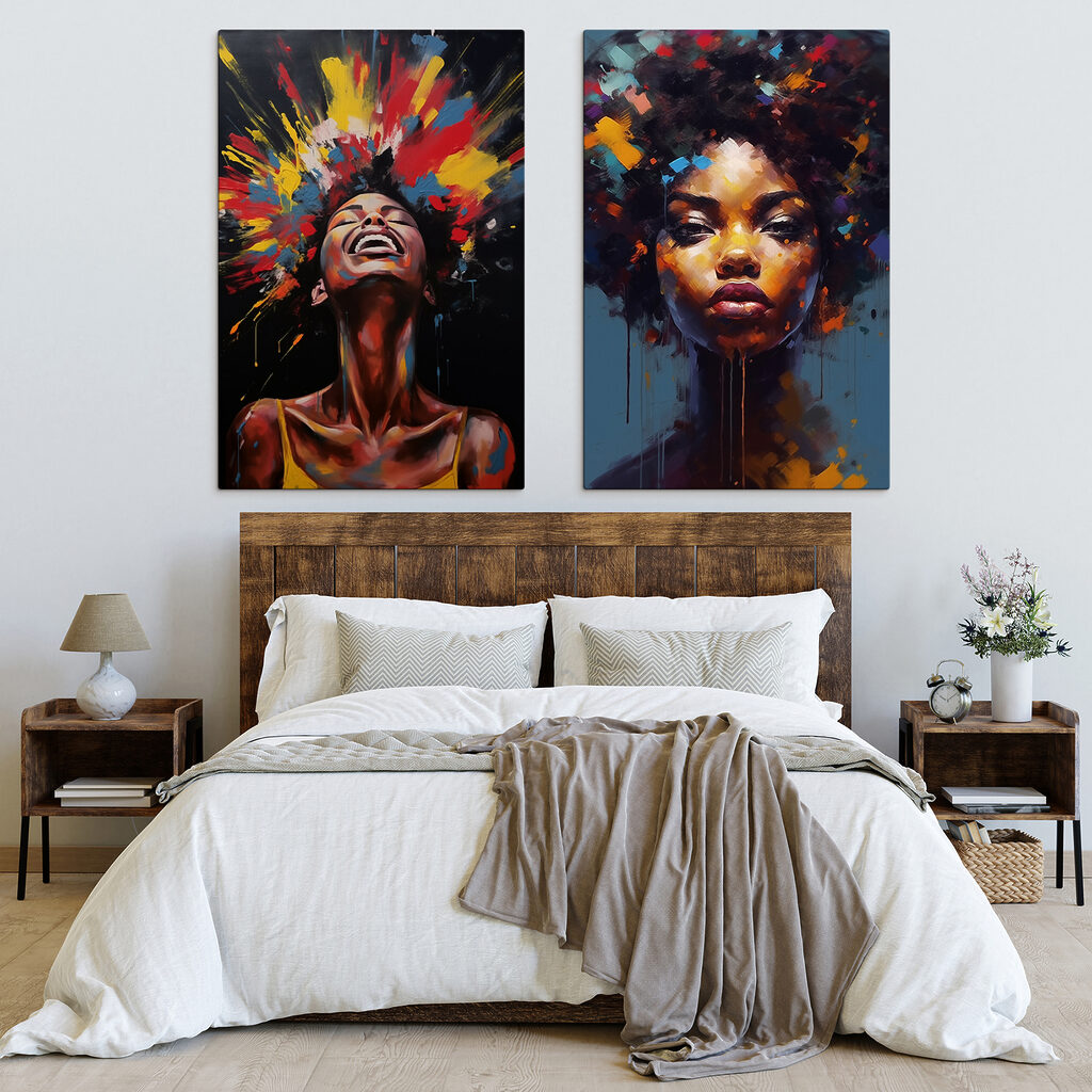 Visage éclaboussé de couleurs — intérieur 2