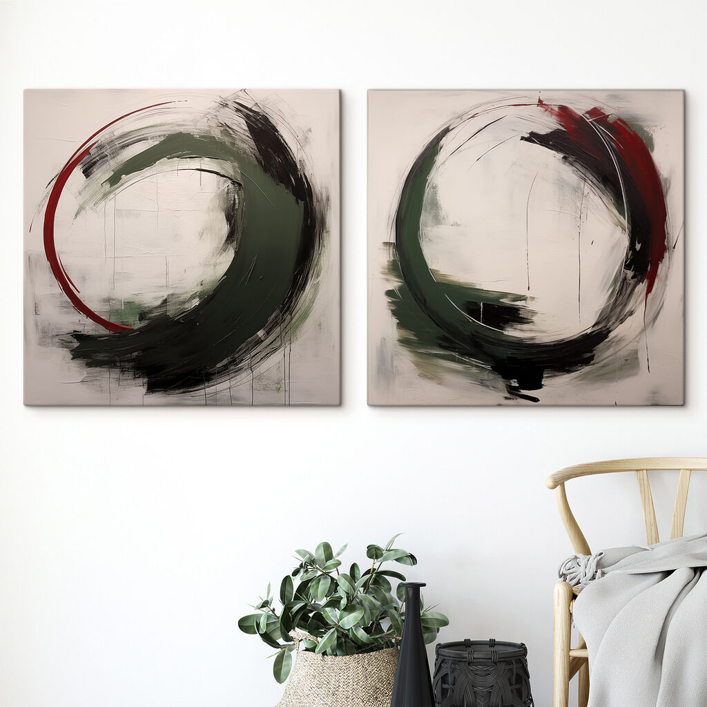 Cercles au pinceau — intérieur 1