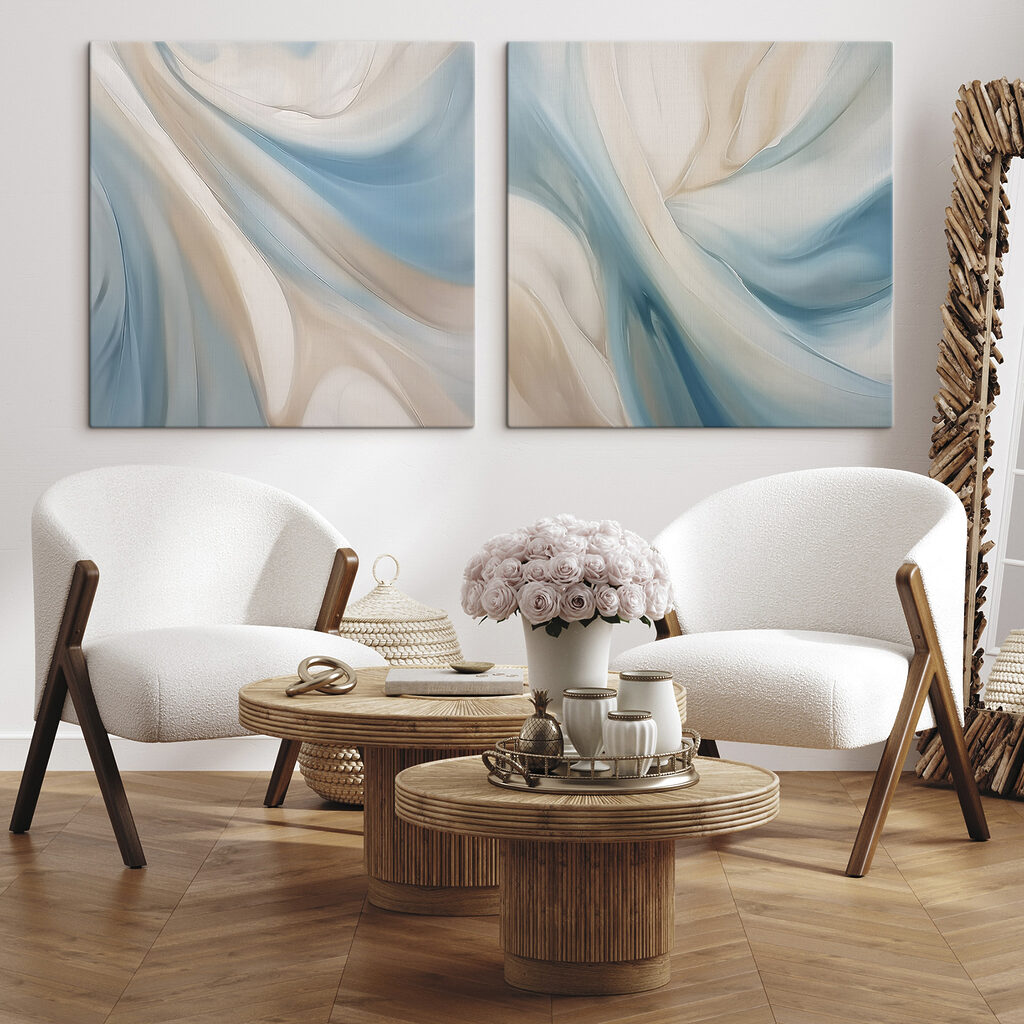 Volutes bleu et crème — intérieur 2