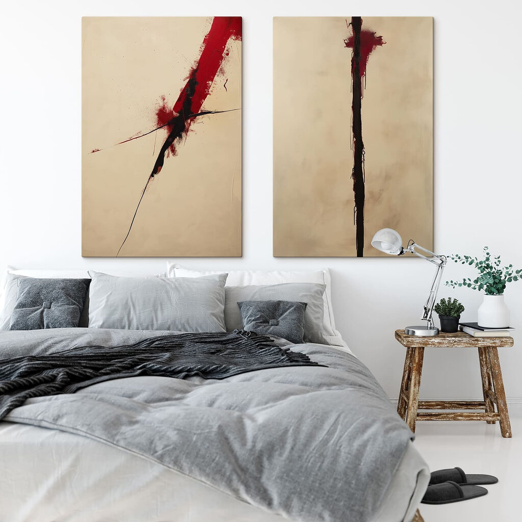 Traits rouge et noir — intérieur 2