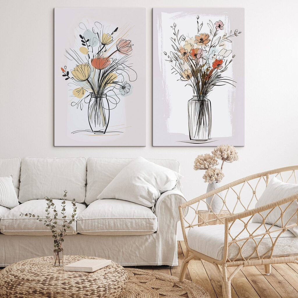 Bouquet au trait — intérieur 1