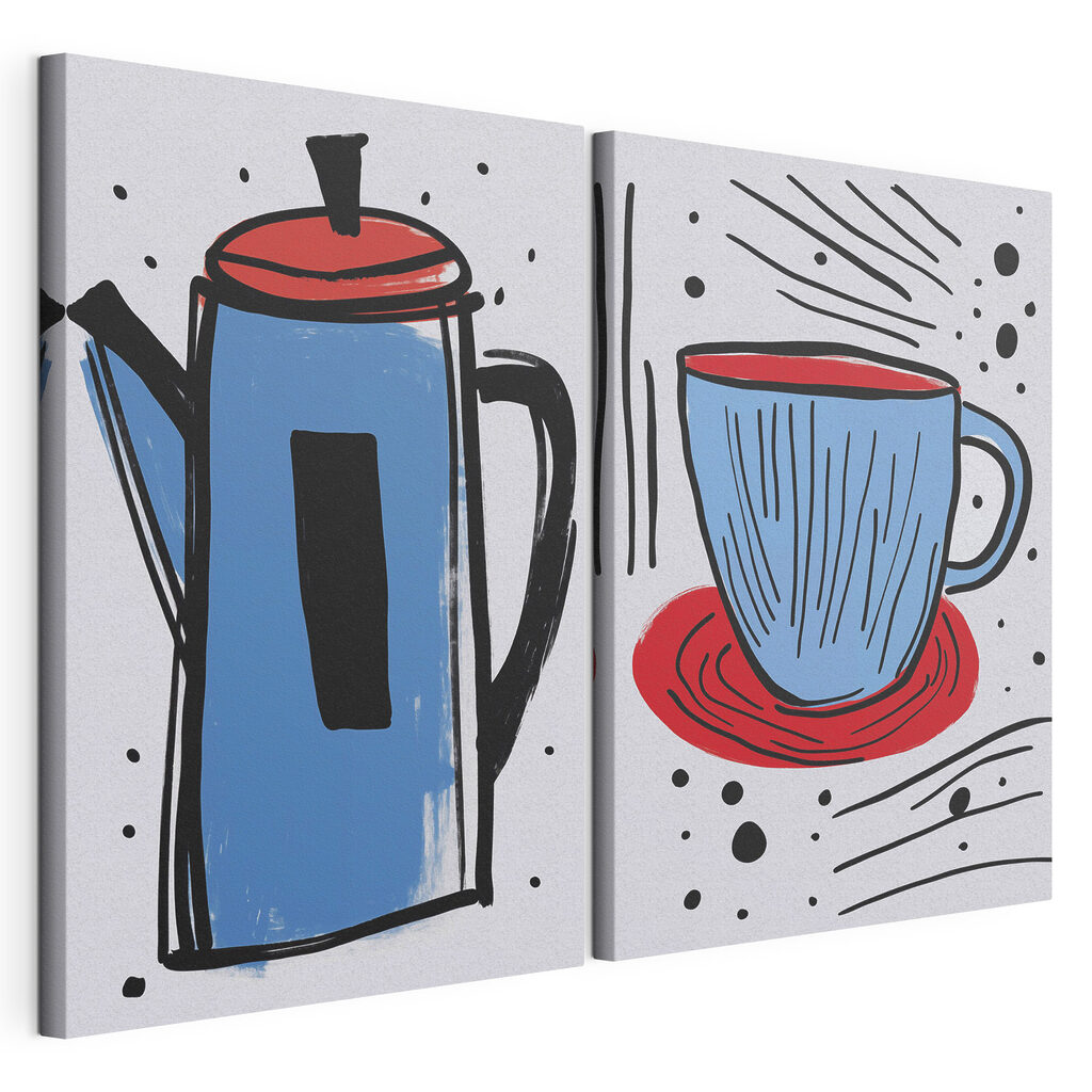Cafetière et tasse — vue du produit