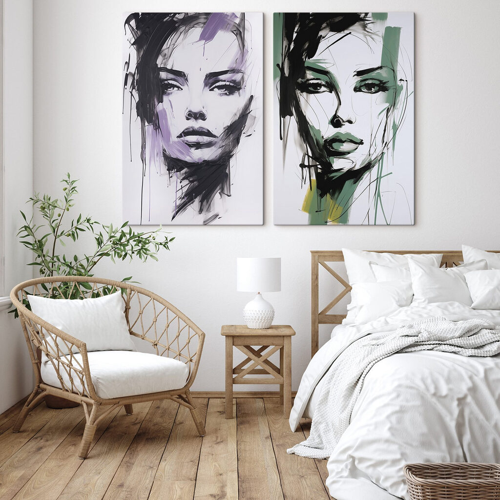 Visages au pinceau — intérieur 1