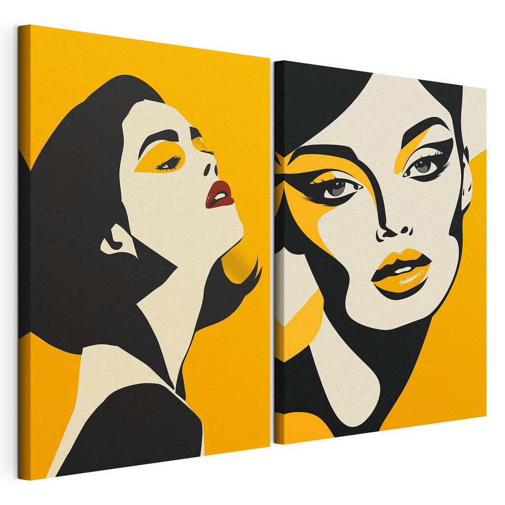 Femme au maquillage jaune — vue du produit