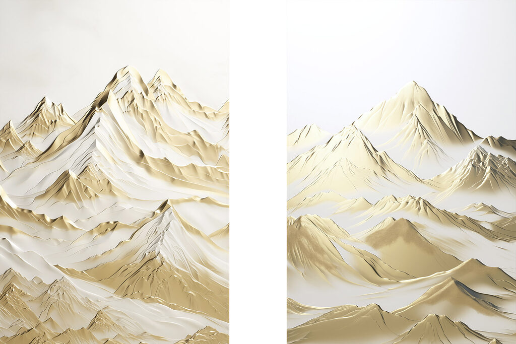 Montagnes dorées — motif complet
