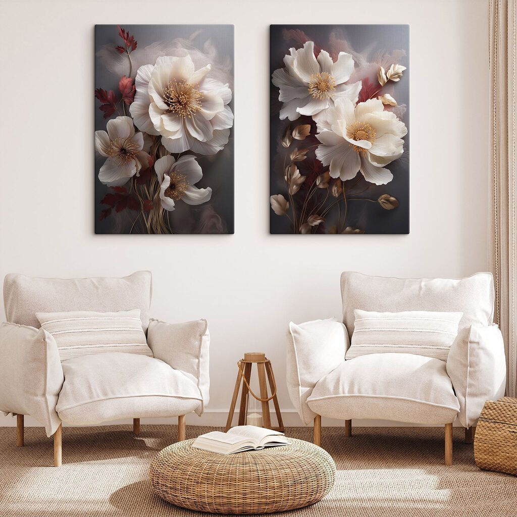 Fleurs du soir dans un intérieur
