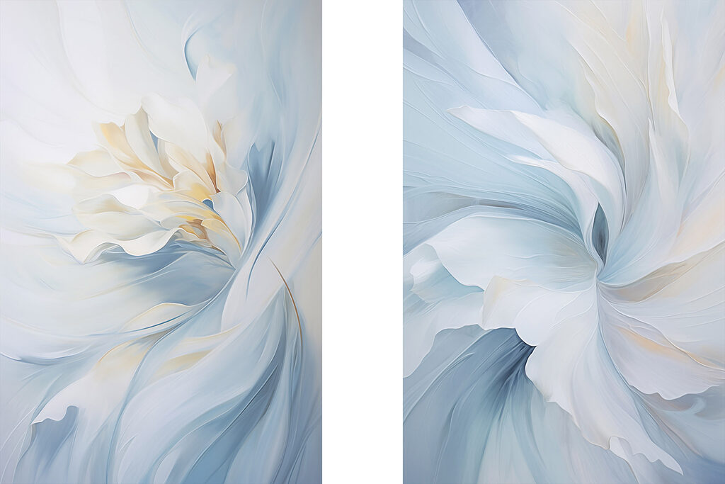 Fleur bleu pâle — motif complet