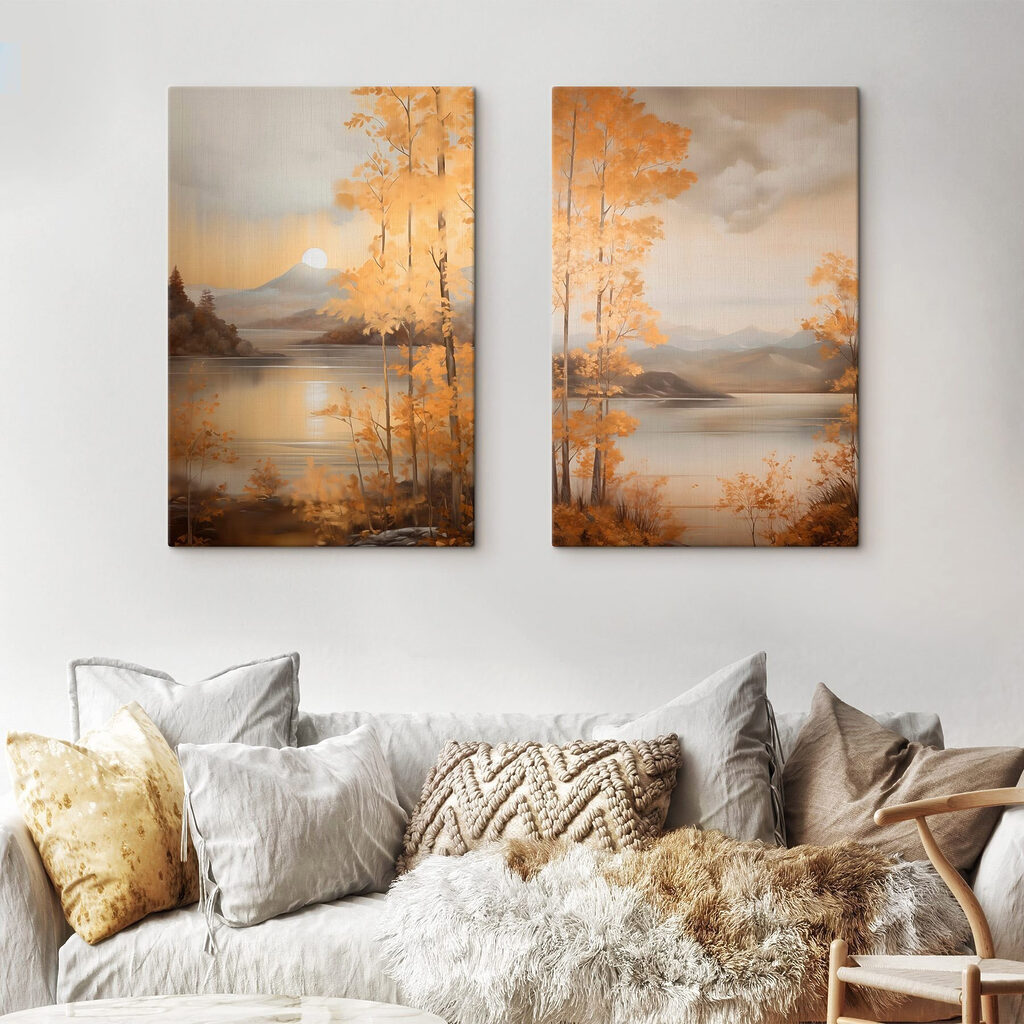 Lac d’automne dans un intérieur
