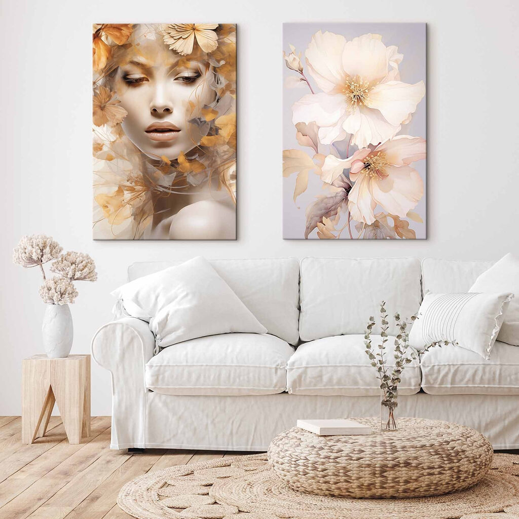 Femme parmi les fleurs — intérieur 1